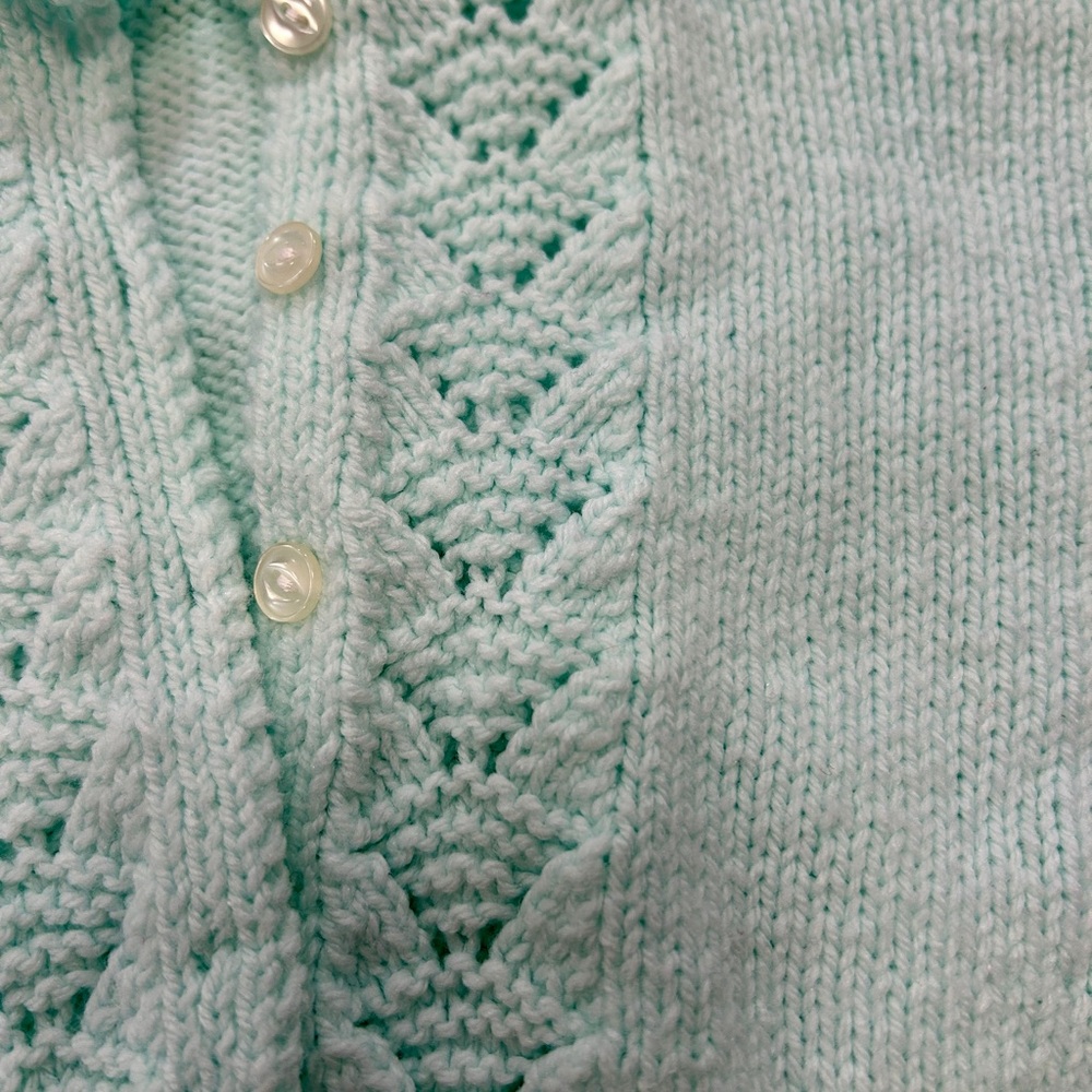 Hand knit baby sweater - Picture 2 of 4